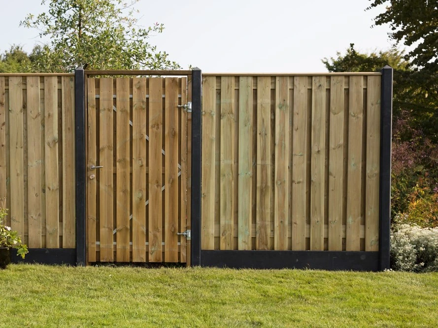 Grenen Schutting 21-Planks Geschaafd Groen Geïmpregneerd 180 x 180 cm - Afbeelding 2